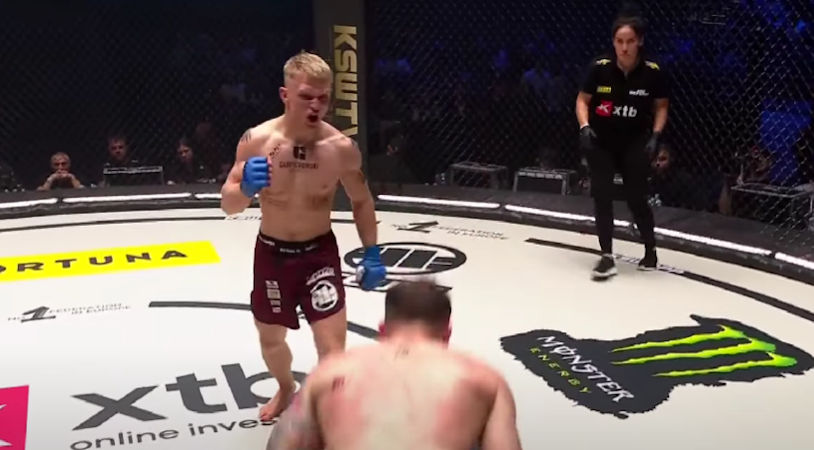 Soczysty kros! Karol Durszlewicz znokautował Grzegorza Stabacha na KSW 108!