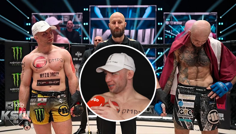 „A, ch**, choćby 49-46 jakby mu dali, przeżyłbym to” – Adrian Bartosiński reaguje na 50-45 dla Madarsa Fleminasa na KSW 116